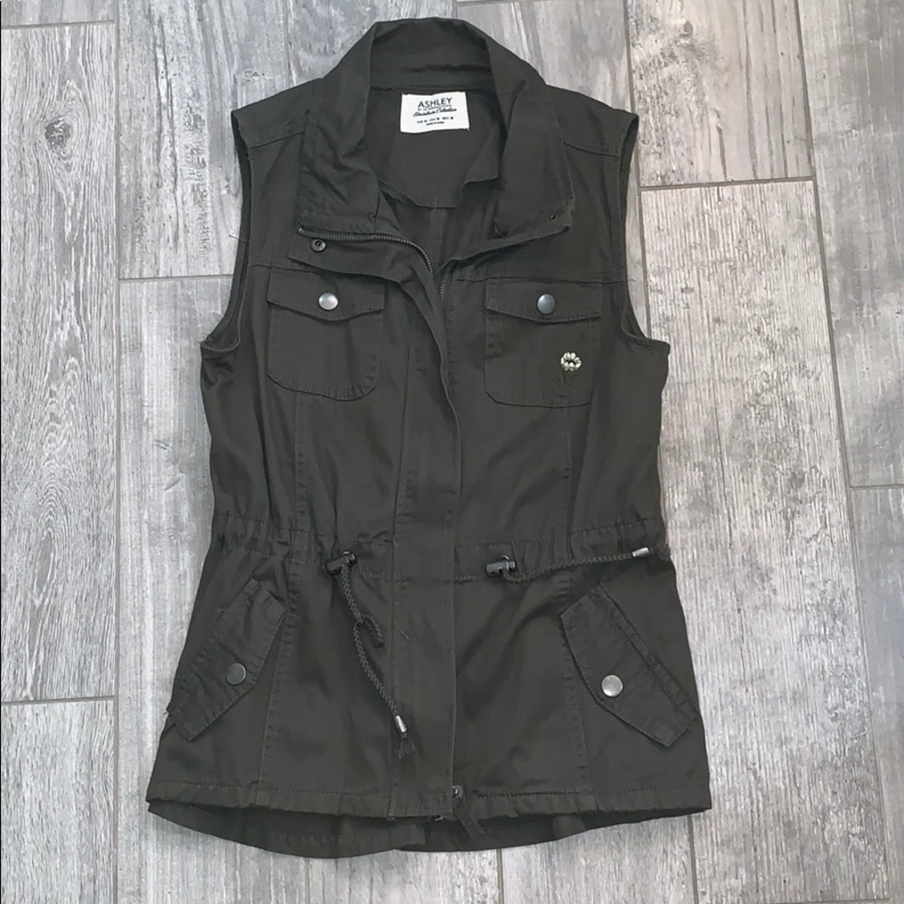 Olive green vest